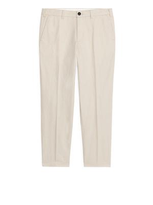 Regular Trousers Cotton Linen - Beige - recommended by Fredrik Risvik
