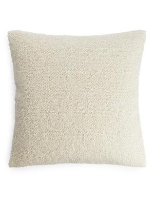 Handwoven Wool Cushion Cover - Beige - recommended by Bianca Gonzalez