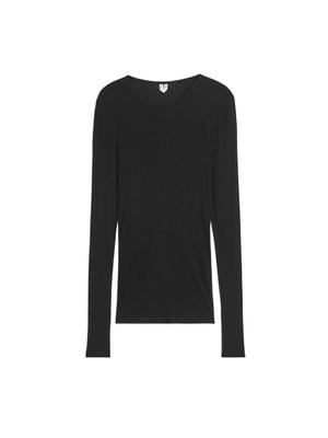 Rib Silk Top - Black - recommended by Borghild Terese Jørgensen