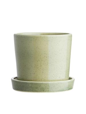 Medium Stoneware Pot - Green - recommended by Alice