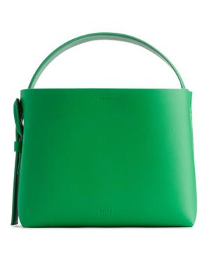 Rigid Leather Crossbody Bag - Green - recommended by Kelly Harrington