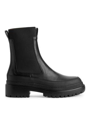 Chunky-Sole Leather Boots - Black - recommended by Lucy Moon