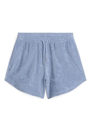 Cotton Towelling Shorts - Blue - recommended by Andrea Hedenstedt