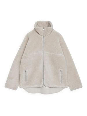 High-Neck Pile Jacket - Beige - recommended by Natali 