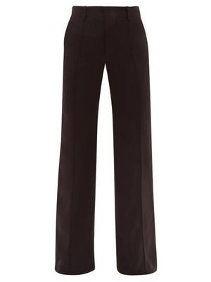 Chloé - Tailored Flare Crepe Trousers - Womens - Black - recommended by Caro B