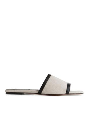 Linen Slides - Beige - recommended by Helen Powell