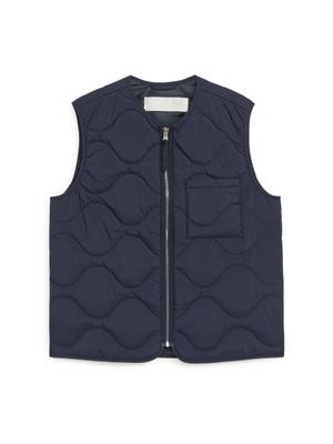 Quilted Liner Vest - Blue - recommended by Caroline Blomst