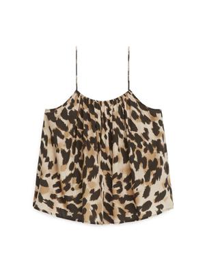 Print Strap Top - Beige - recommended by Vitaestilo