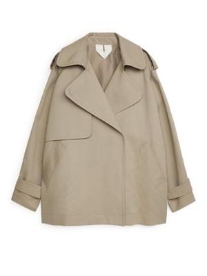 Short Trench Coat - Beige - recommended by Lou Archell