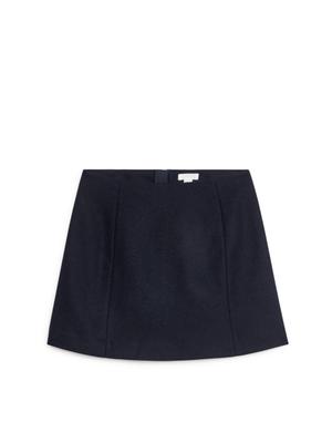 Wool Mini Skirt - Blue - recommended by Johanna  Bradford