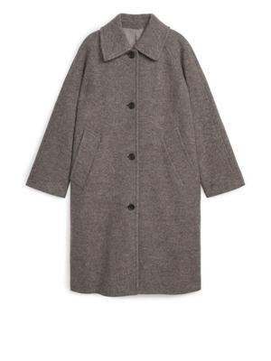 Bouclé Wool Coat - Beige - recommended by Lucy Moon