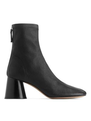 Stretch-Leather Sock Boots - Black - recommended by Kelly Harrington