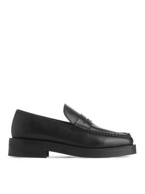 Leather Penny Loafers - Black - recommended by Lucy Moon