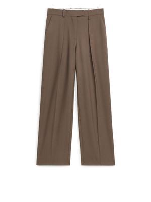 Hopsack Wool Trousers - Beige - recommended by Lucy Moon