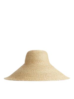 Wide Brim Straw Hat - Beige - recommended by Frida Kummerfeldt