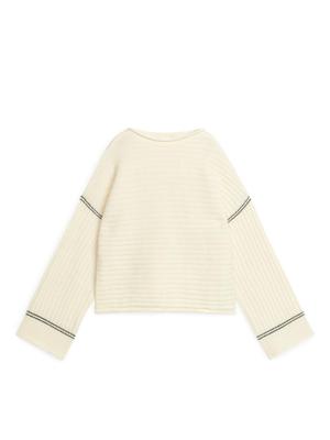 Rib-Knitted Wool Jumper - White - recommended by Lucy Moon