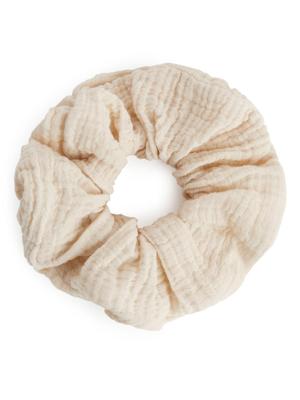Cotton Muslin Scrunchie - Beige - recommended by Lucy Moon