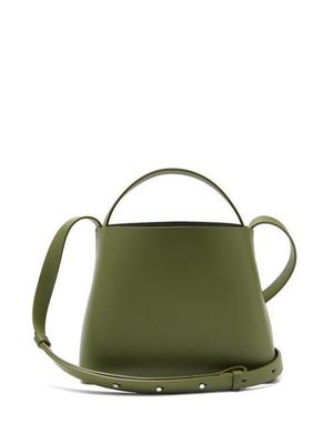 Aesther Ekme - Sac Mini Leather Cross Body Bag - Womens - Khaki - recommended by Erica Kvam