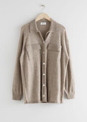Oversized Wool Shirt - Brown - recommended by Johanna  Bradford