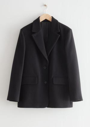 Oversized Wool Blazer - Black - recommended by Naja Sierra