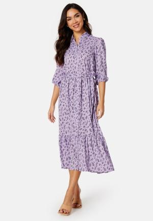 Happy Holly Serene puff sleeve dress Lavender / Patterned 48/50 - recommended by Anne-Charlotte  Andersson