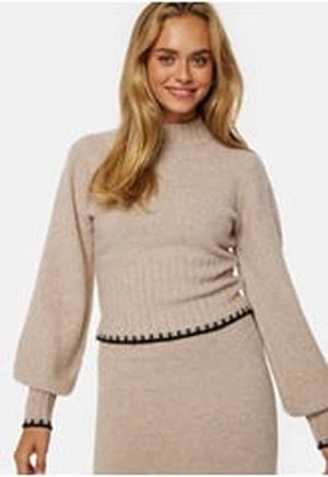 BUBBLEROOM Elora Knitted Sweater Beige melange XL - recommended by Miss Lopez