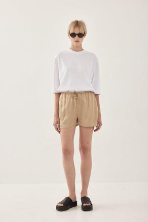 Satin Drawstring Shorts - Gold / XS - recommended by Natalie 