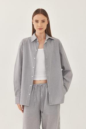 Cotton Classic Button Down Shirt - Thin Black Stripes / XS - recommended by Natalie 