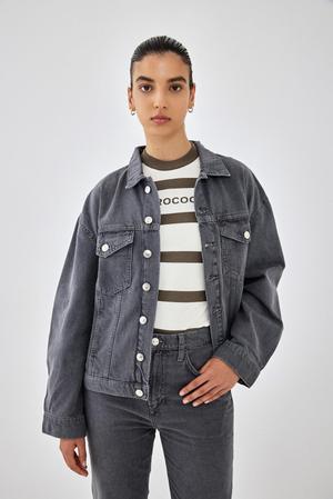Oversized Denim Jacket - Grey / XS - recommended by Danielle Cafiero