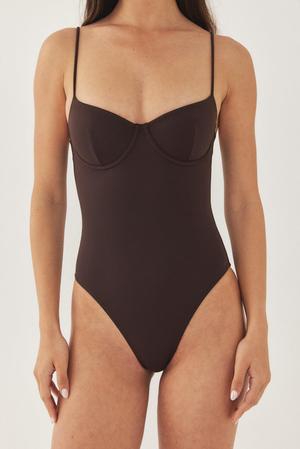 Bloody Mary One Piece Mid Rise - Chocolate Brown / XS - recommended by Danielle Cafiero