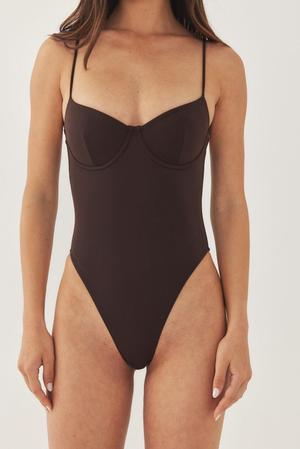 Bloody Mary One Piece High Rise - Chocolate Brown / XS - recommended by Danielle Cafiero