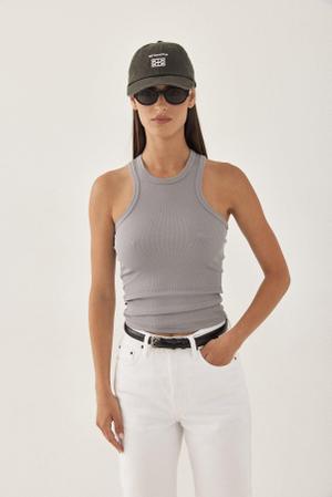 Racerback Ribbed Top - Grey / XS - recommended by Natalie 