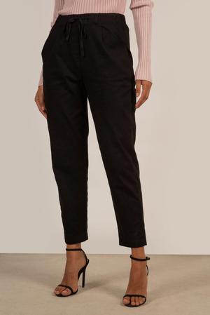 Glassworks London Black Loose Fit Drawstring Trousers - recommended by Neizhab