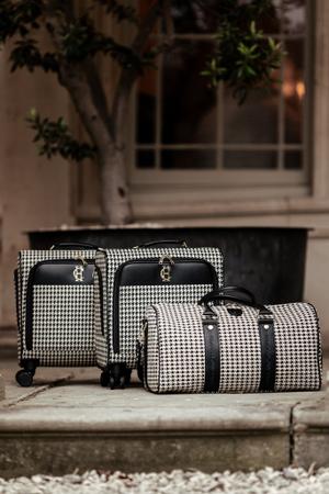 Knightsbridge Small Suitcase Ecru Houndstooth - recommended by Nellie Nettles