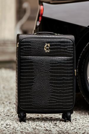 Knightsbridge Large Suitcase Black Croc - recommended by Nellie Nettles