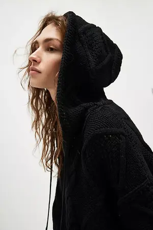 FreePeople Cable Knit Hoodie - recommended by Emma Blythe