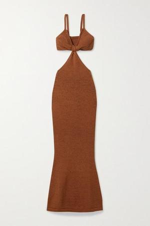 Cult Gaia - Serita Cutout Cotton-blend Maxi Dress - Brick - recommended by Erica Kvam