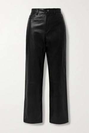 Envelope1976 - City Leather Straight-leg Pants - Black - recommended by Thereza Reboucas