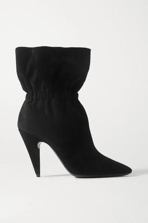 SAINT LAURENT - Etienne Suede Ankle Boots - Black - recommended by Thereza Reboucas