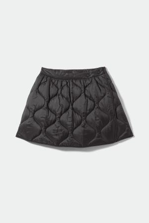 Quilted Mini Wrap Skirt - Black - recommended by Lucy Moon