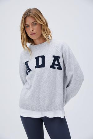 ADA Oversized Knit Sweatshirt - Light Grey Melange - XS - recommended by Em Sheldon