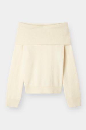 THE CASHMERE OFF SHOULDER - ECO WHITE - XXS - recommended by Joanna Rutkowska