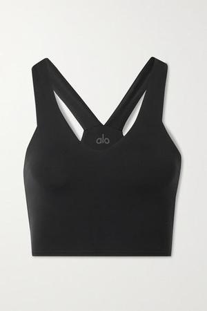 Alo Yoga - Cropped Stretch Tank - Black - recommended by Ida Kojo