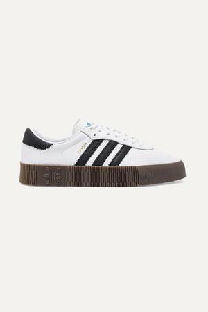 adidas Originals - Samba Rose Textured-leather Platform Sneakers - White - recommended by Joanna Rutkowska