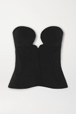 Versace - Crepe Bustier Top - Black - recommended by Miss Lopez