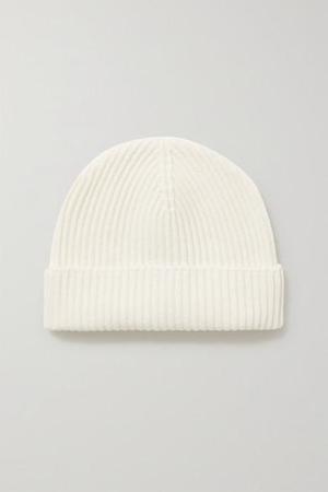 Johnstons of Elgin - Ribbed Cashmere Beanie - Cream - recommended by Andrea Badendyck