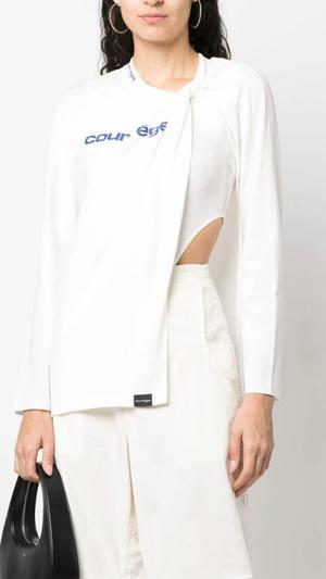Courrèges double-layer asymmetric jersey - recommended by Jovana Zuka