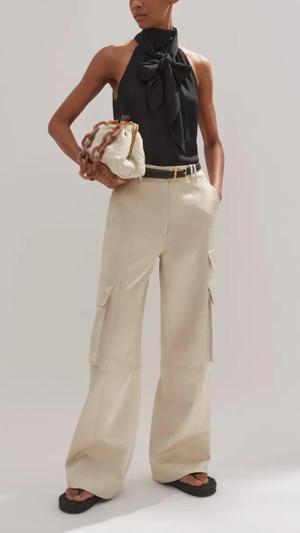 Heavy Satin Statement Cargo Trouser - recommended by Nikki Parkinson
