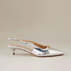 Sam Edelman Fitzgerald Metallic Pointed-Toe Slingback Heels - recommended by Gabie Godfrey (gabiegodfrey)