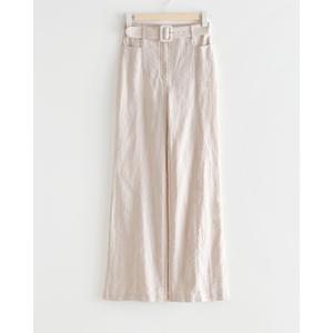 flared linen trousers - recommended by Ellie-Jean Royden